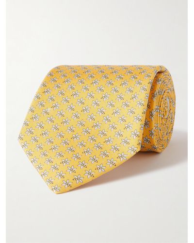 Ferragamo Krawatte aus bedrucktem Seiden-Twill - Mettallic