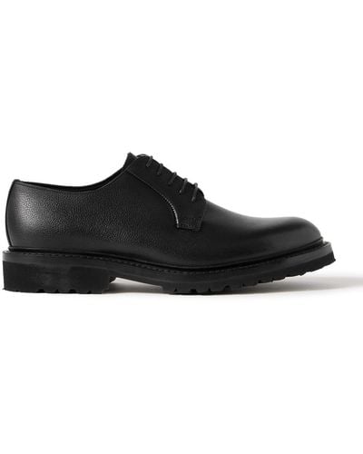 George Cleverley Archie Full-grain Leather Derby Shoes - Black