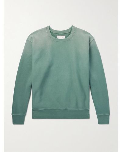 Les Tien Garment-dyed Cotton-jersey Sweatshirt - Green