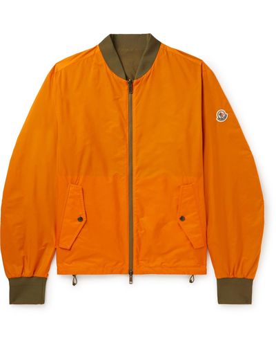 Moncler Ouveze Logo-appliquéd Shell Bomber Jacket - Orange
