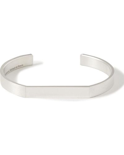 Le Gramme Ribbon 21g Recycled Brushed Sterling Silver Cuff - White