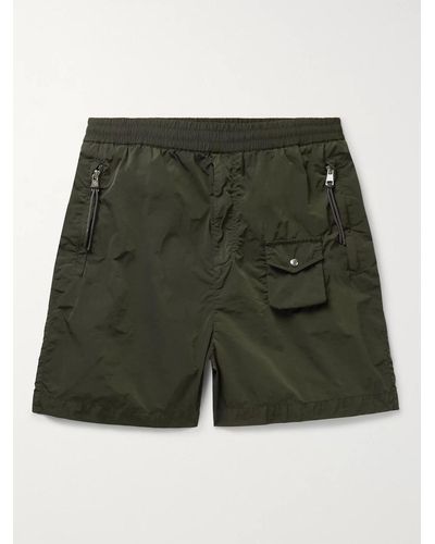 Moncler Genius 2 Moncler 1952 Wide-leg Garment-dyed Nylon Shorts - Green