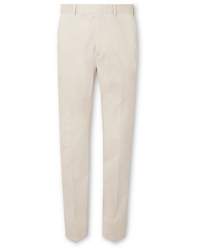 Kingsman Straight-leg Cotton-blend Twill Pants - Natural