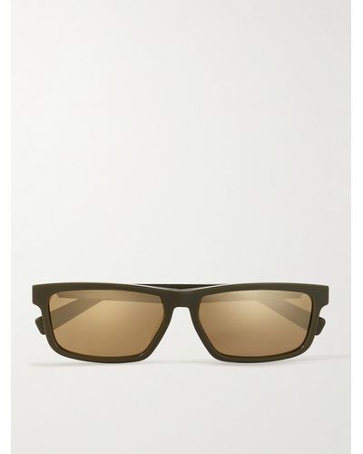 Dior Diorider S2u Rectangle-frame Acetate Mirrored Sunglasses - Natural