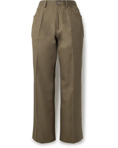 Second Layer El Valluco Straight-leg Cotton-blend Pants - Natural