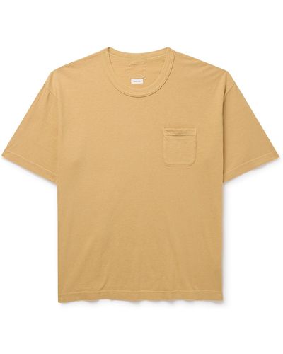 Visvim Jumbo Garment-dyed Cotton-blend Jersey T-shirt - Natural