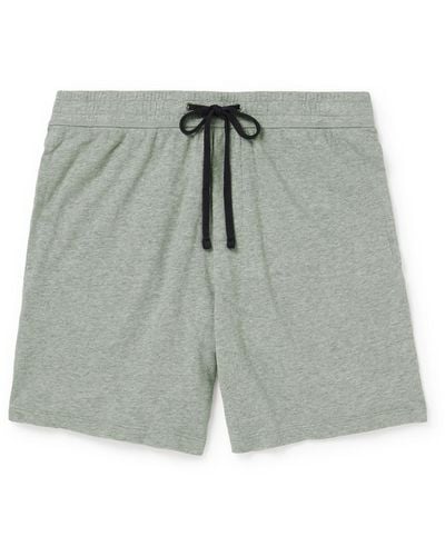 James Perse Garment-dyed Cotton-jersey Drawstring Shorts - Gray