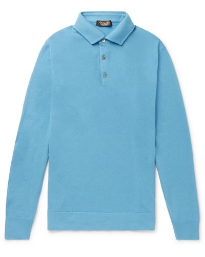Loro Piana Slim-fit Baby Cashmere Polo Shirt - Blue