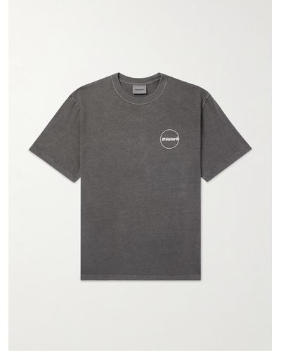 thisisneverthat Logo-print Cotton-jersey T-shirt - Grey