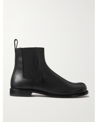 Loewe Campo Leather Chelsea Boots - Black