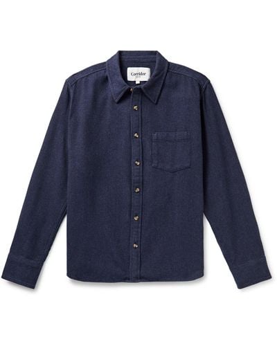 Corridor NYC Recycled Cotton-flannel Shirt - Blue