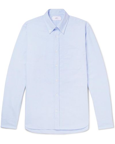 MR P. Button-down Collar Cotton Oxford Shirt - Blue