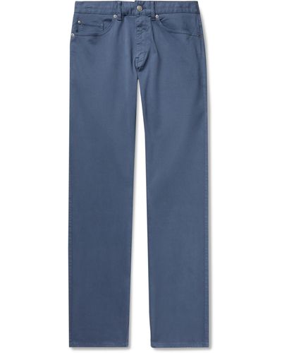 Peter Millar Ultimate Stretch Cotton And Modal-blend Sateen Pants - Blue