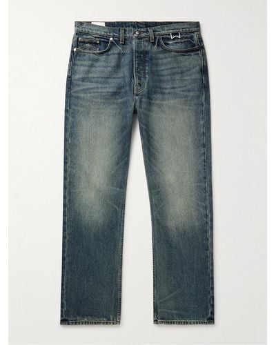 Rhude Straight-leg Distressed Jeans - Blue
