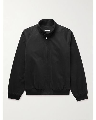 The Row Harris Cotton And Virgin Wool-blend Bomber Jacket - Black