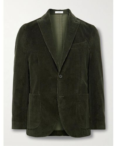 Boglioli Slim-fit Cotton-corduroy Suit Jacket - Green