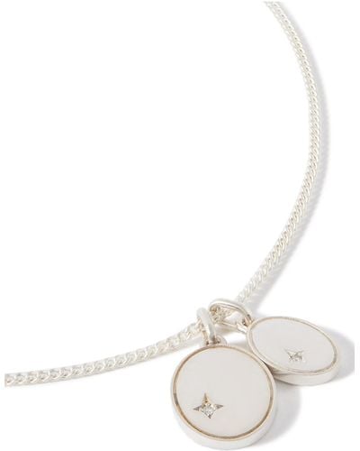 M. Cohen Gudo Oval Sterling Silver Diamond Necklace - White
