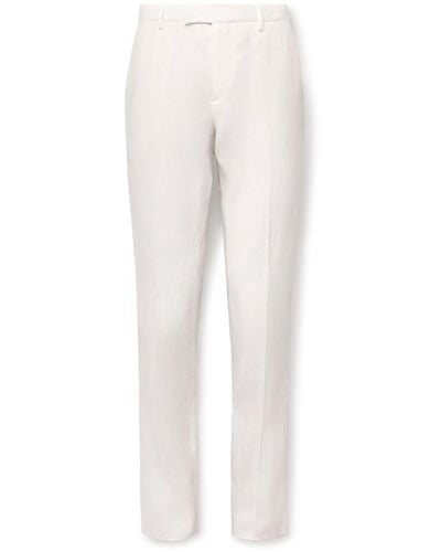 Paul Smith Slim-fit Linen Pants - White