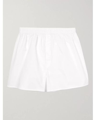 Sunspel Cotton Boxer Shorts - White