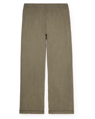 Our Legacy Reduced Straight-leg Crepon Pants - Green
