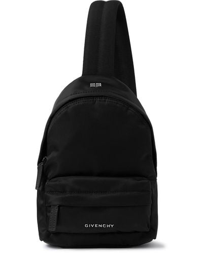 Givenchy Essential U Small Leather-trimmed Shell Backpack - Black
