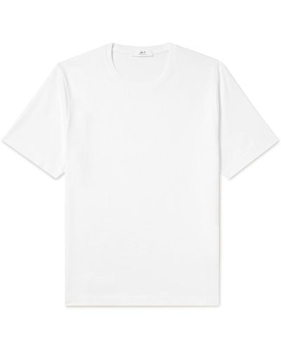 MR P. Organic And Recycled Cotton-jersey T-shirt - White