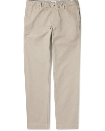 Hartford Tex Straight-leg Cotton-twill Pants - Natural
