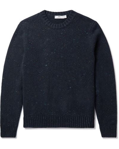 Inis Meáin Donegal Merino Wool And Cashmere-blend Sweater - Blue