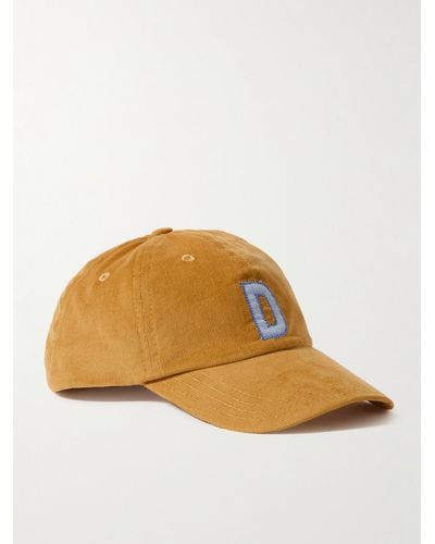 Drake's Logo-appliquéd Cotton-corduroy Baseball Cap - Natural