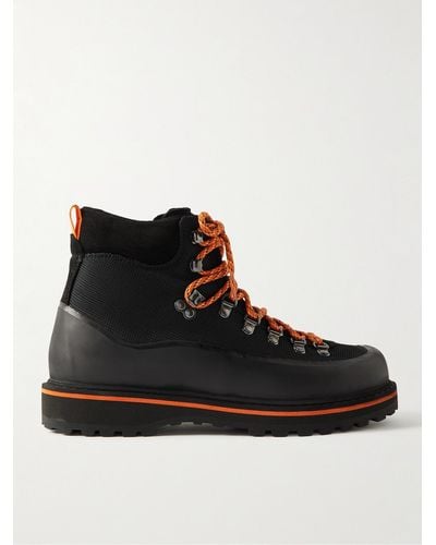 MR P. Diemme Roccia Vet Sport Leather-trimmed Mesh And Rubber Hiking Boots - Black