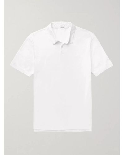 James Perse Polo in jersey di cotone Supima - Bianco
