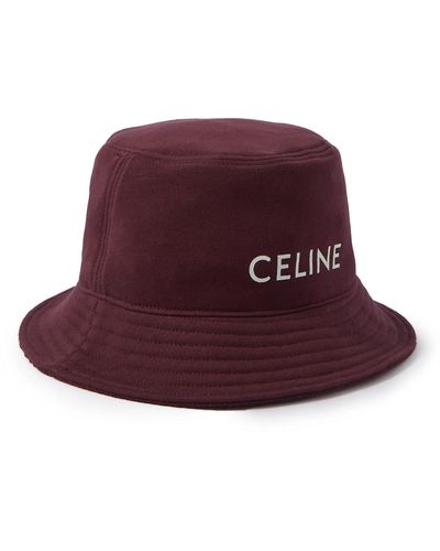 CELINE HOMME Logo-Appliquéd Ribbed Wool Beanie for Men
