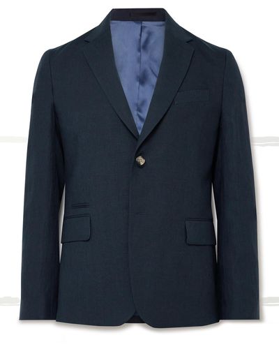 Paul Smith Soho Slim-fit Linen Suit Jacket - Blue