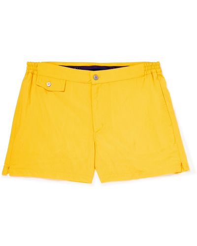 Incotex Slim-fit Mid-length Swim Shorts - Yellow