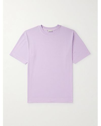 Dries Van Noten T-Shirt aus Baumwoll-Jersey in Stückfärbung - Lila