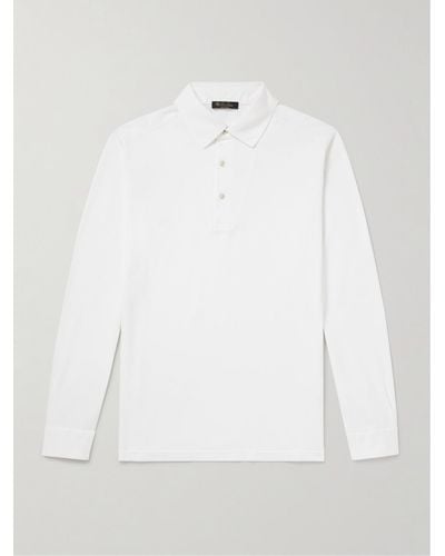 Loro Piana Cotton-piqué Polo Shirt - White
