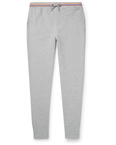 Paul Smith Tapered Cotton-jersey Sweatpants - Gray