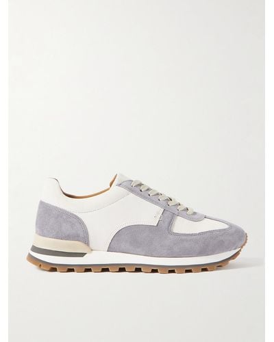 MR P. 1979 Runner Panelled Suede Trainers - White