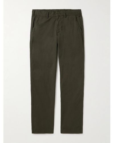 Save Khaki Pantaloni chino slim-fit a gamba dritta in twill di cotone - Verde