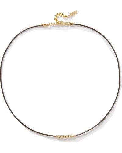 Eliou Rhodes Gold-plated And Cord Beaded Necklace - Metallic