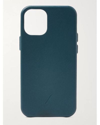 Native Union Clic Classic Leather Iphone 12 Mini Case - Blue