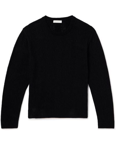 mfpen Everyday Striped Organic Cotton-blend Bouclé Sweater - Black