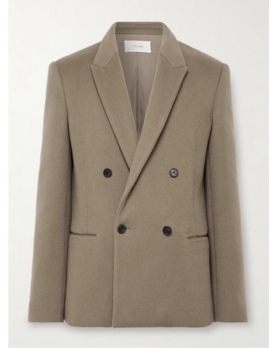 The Row Wilson Double-breasted Cashmere Blazer - Natural