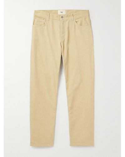Folk Straight-leg Cotton-corduroy Trousers - Natural