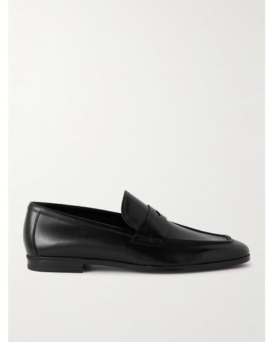 Tom Ford Sean Leather Penny Loafers - Black