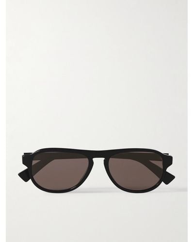 Bottega Veneta Aviator-style Recycled-acetate Sunglasses - Black