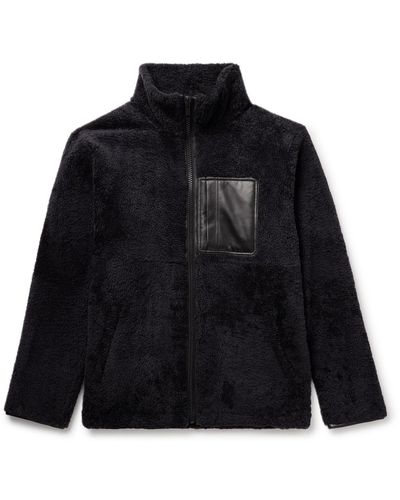 Yves Salomon Reversible Leather-trimmed Shearling And Shell Jacket - Black