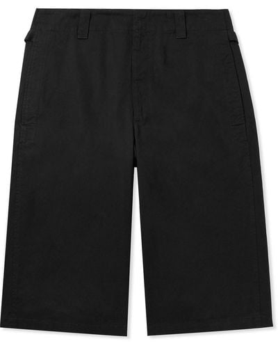 Lemaire Straight-leg Cotton-twill Bermuda Shorts - Black