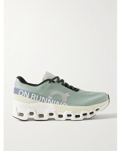On Shoes Cloudmster 2 Rubber-trimmed Mesh Running Trainers - Green