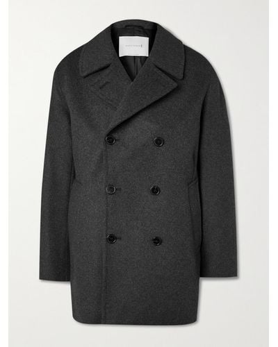 Mackintosh Dalton Wool And Cashmere-blend Peacoat - Black